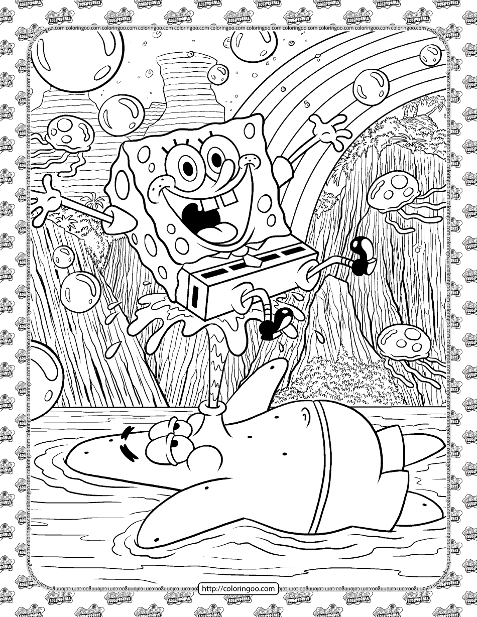 36+ Downloadable Spongebob Coloring Pages Easy Kids