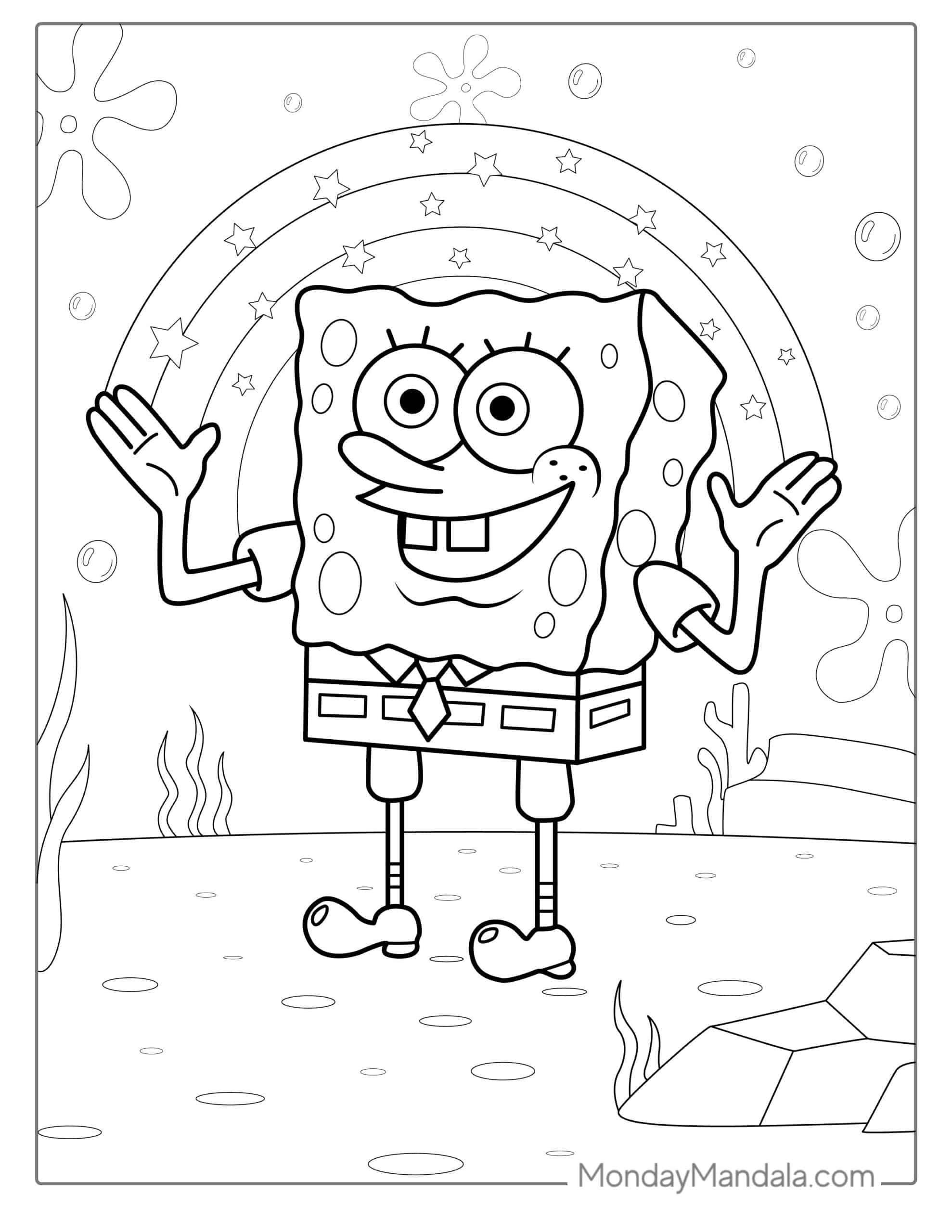 48+ Detailed Spongebob Coloring Pages Printable Sheets