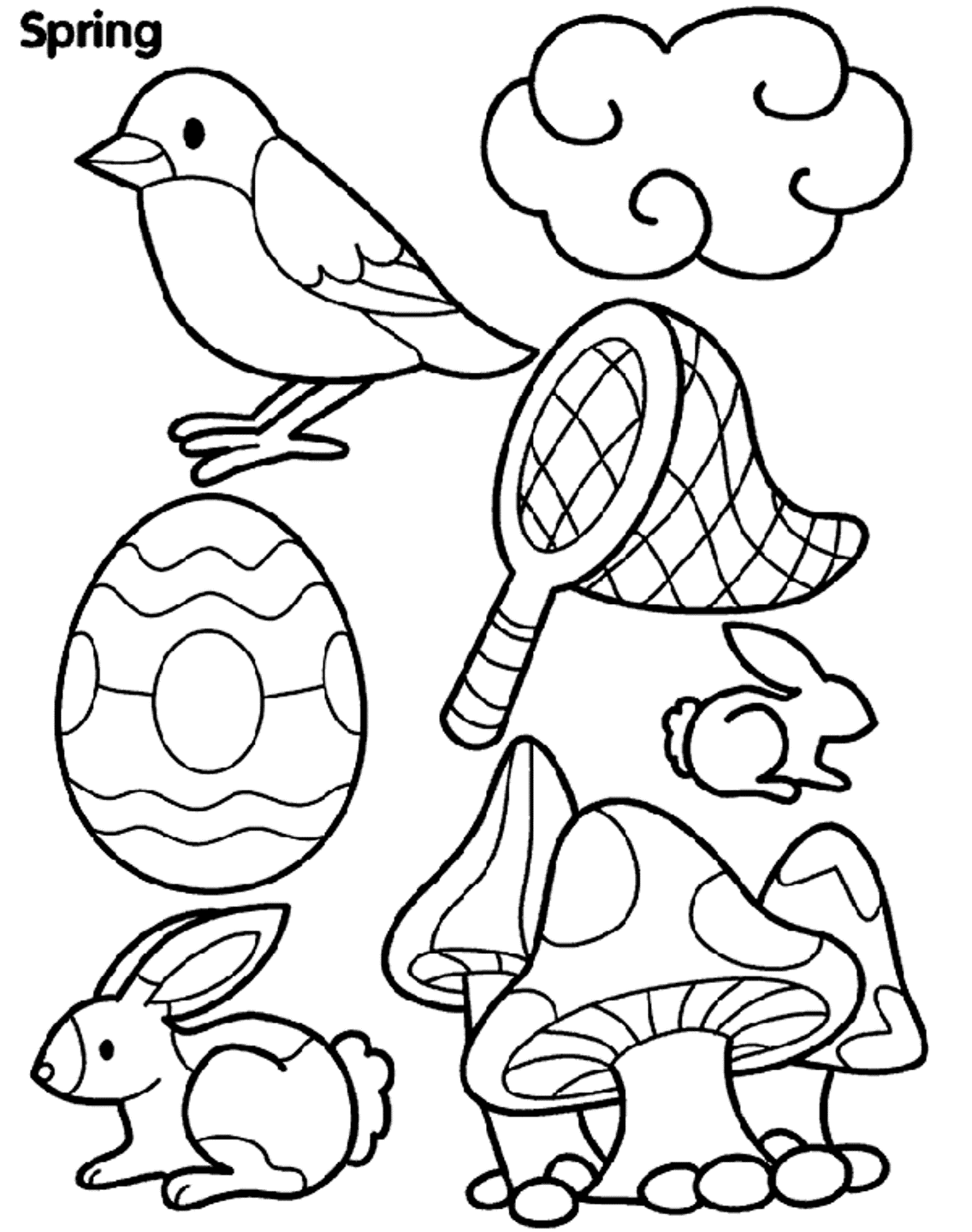 32+ Lovely Spring Coloring Pages Detailed