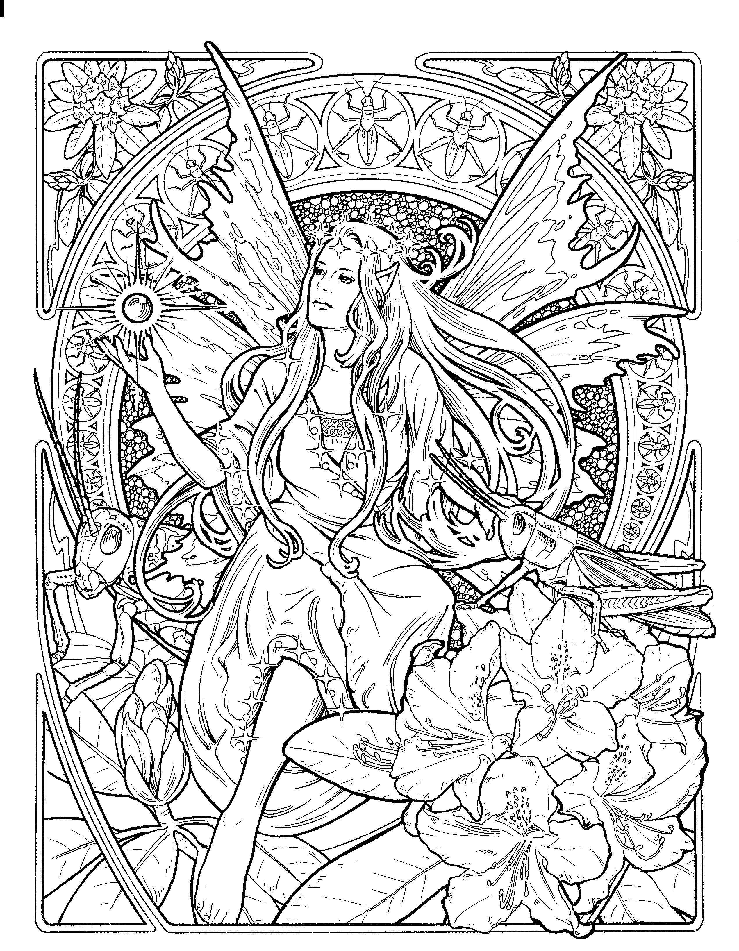 46+ Ultimate Fairy Coloring Pages Detailed