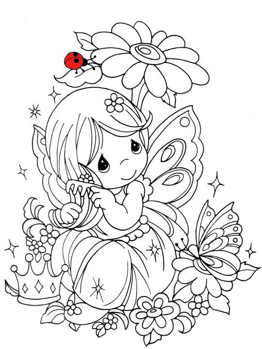 40+ Realistic Fairy Coloring Pages for Kids