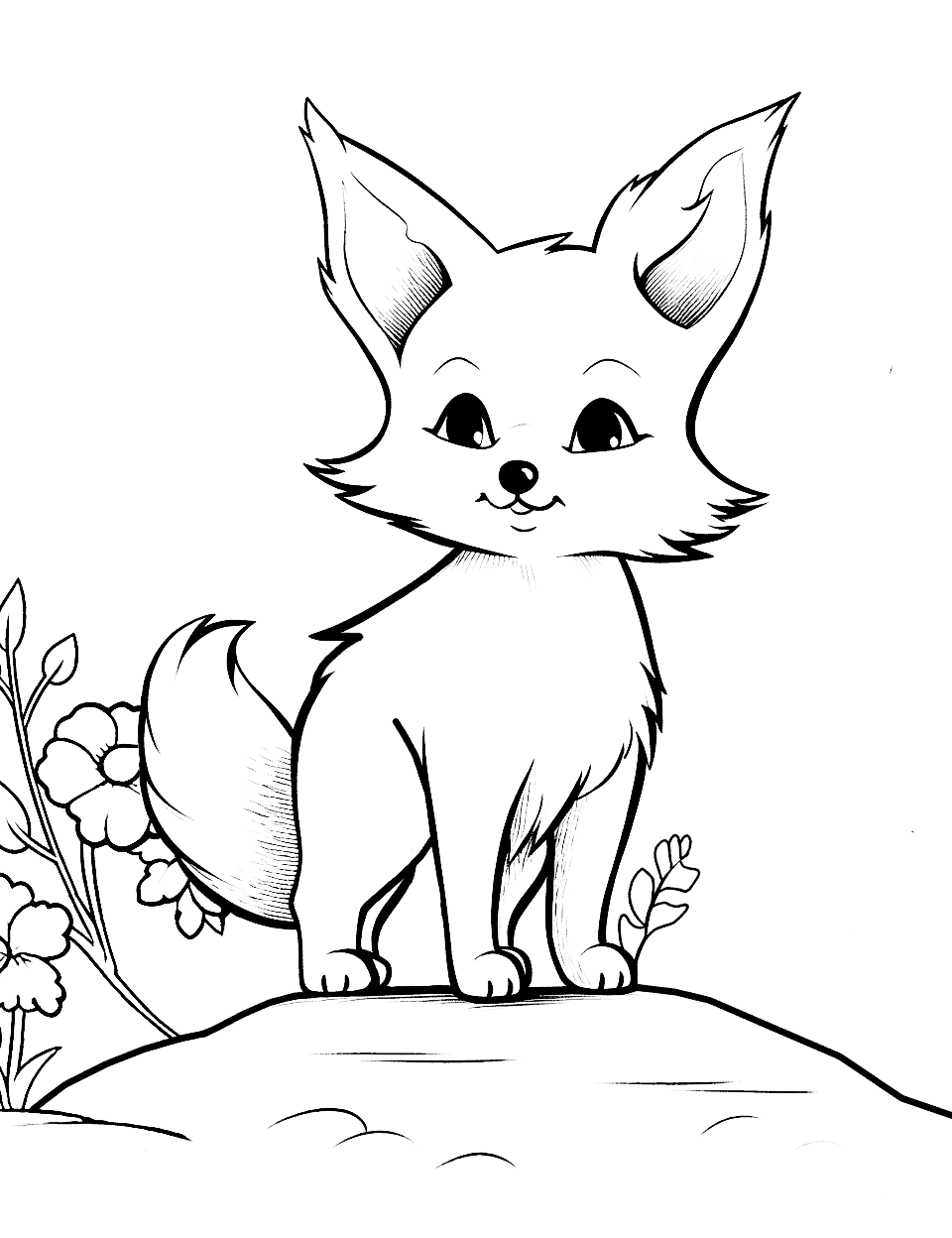 33+ Cheerful Fox Coloring Pages for Kids and Adult