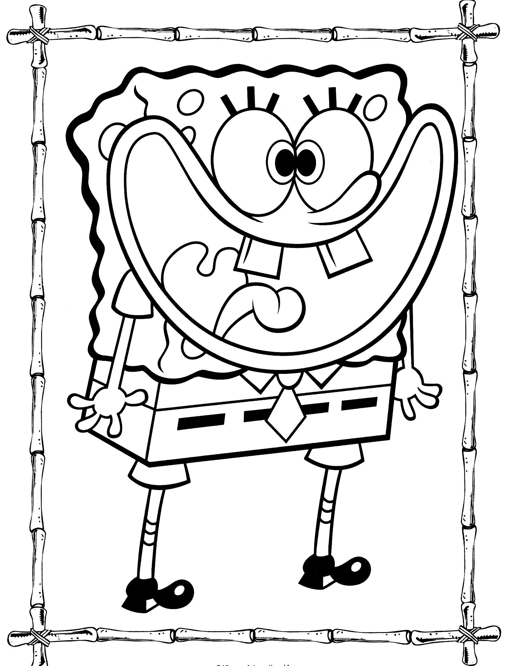 46+ The Best Spongebob Coloring Pages Cute