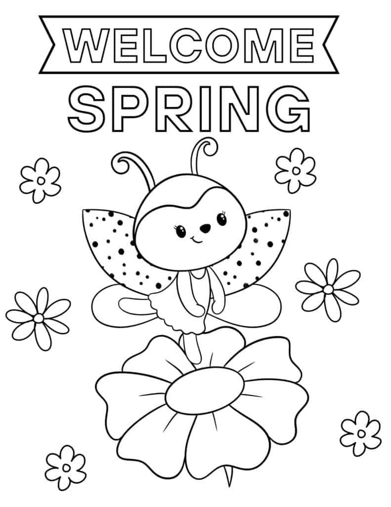 30+ Detailed Spring Coloring Pages Simple