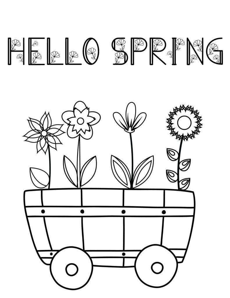 50+ Educational Spring Coloring Pages Simple