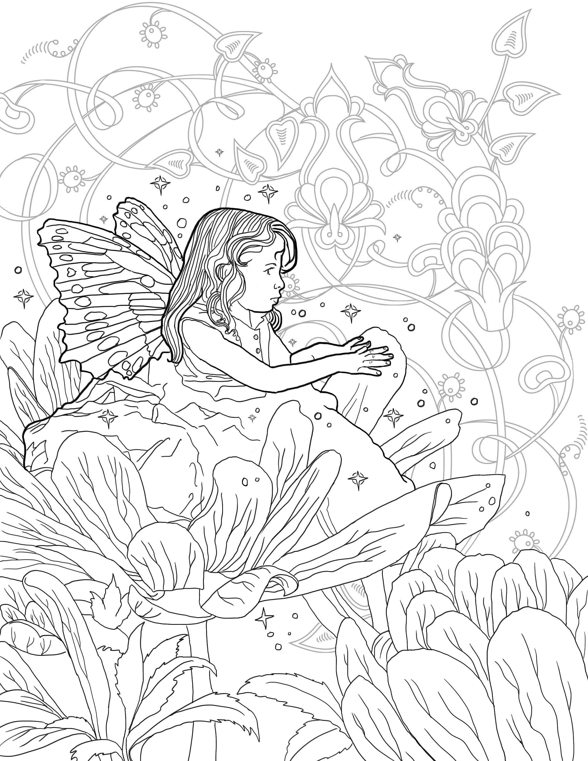 42+ Easy Fairy Coloring Pages Realistic