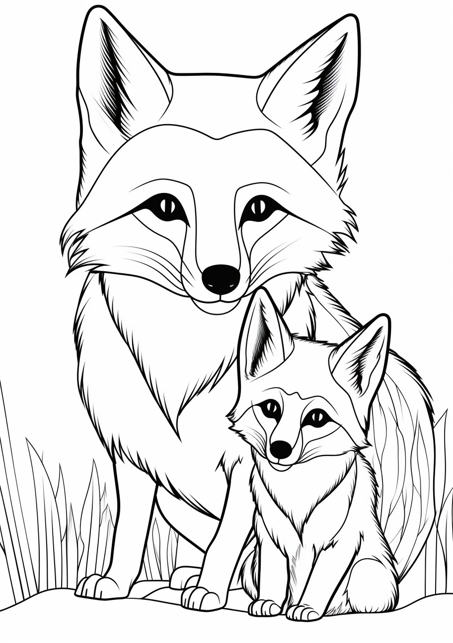 50+ Ultimate Fox Coloring Pages and Drawing