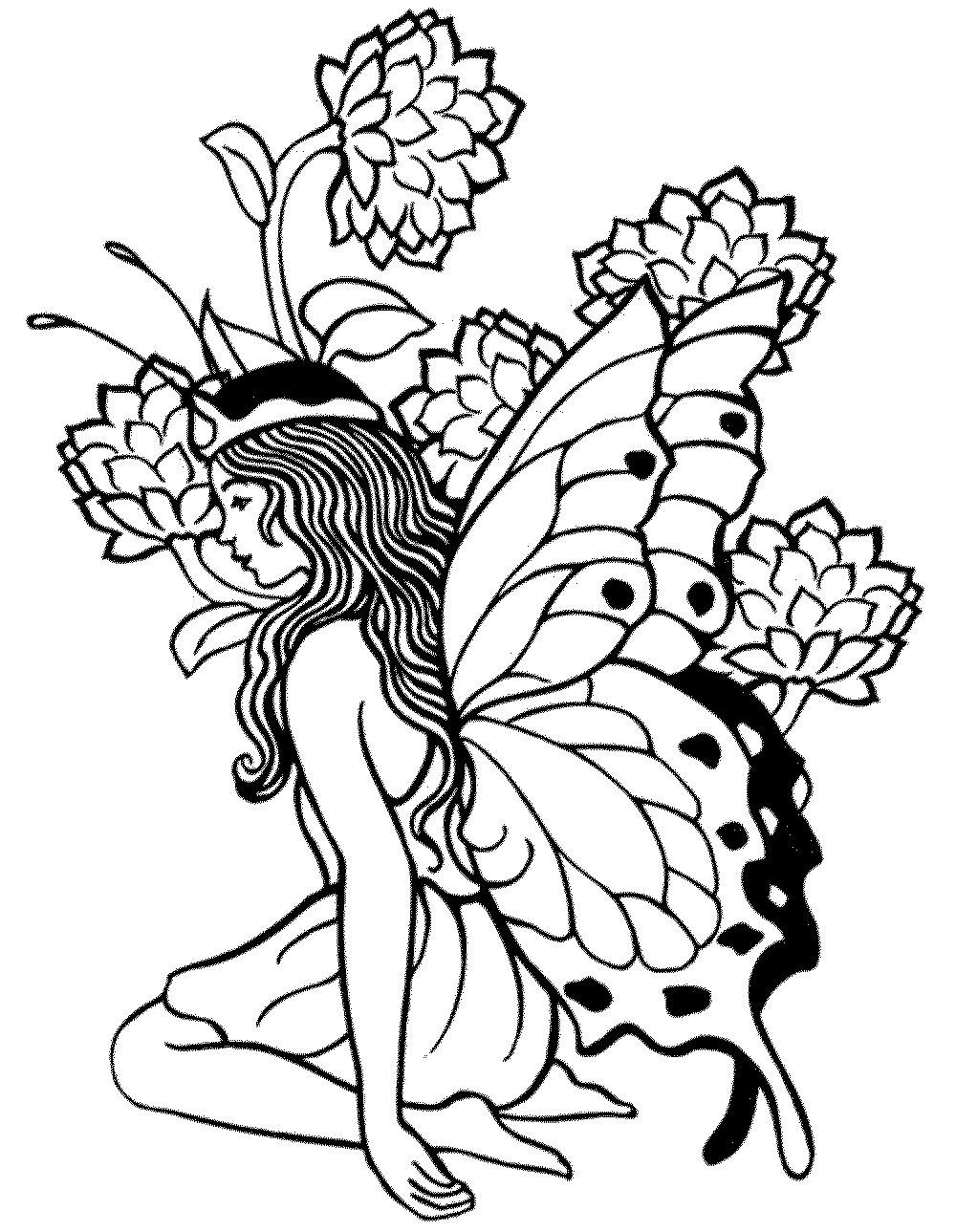 30+ Artistic Fairy Coloring Pages Printable Sheets