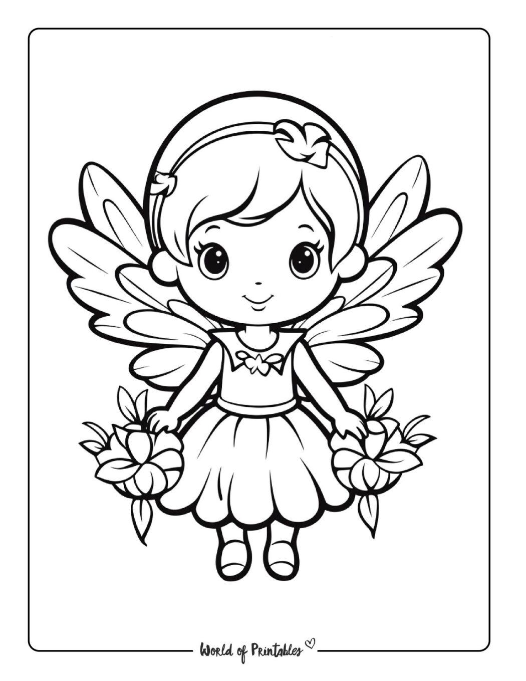 40+ Joyful Fairy Coloring Pages for Educational