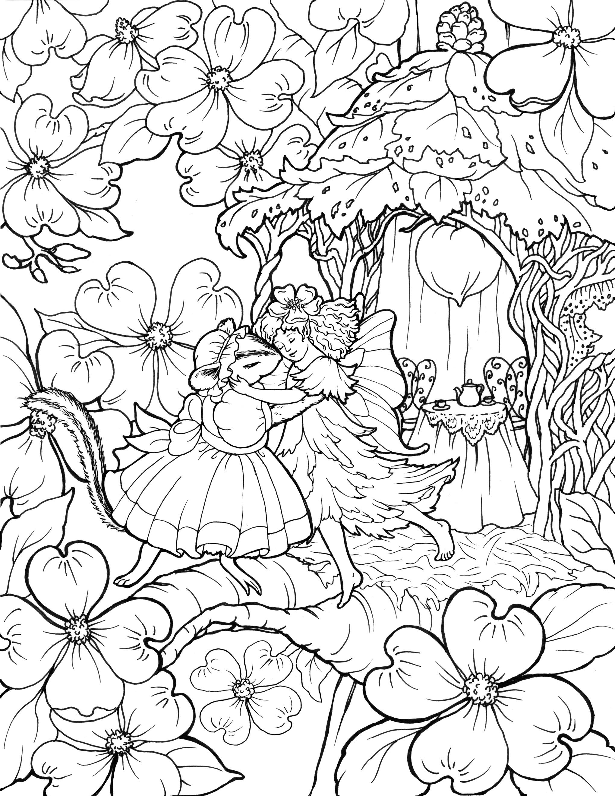 35+ Realistic Fairy Coloring Pages Aesthetic