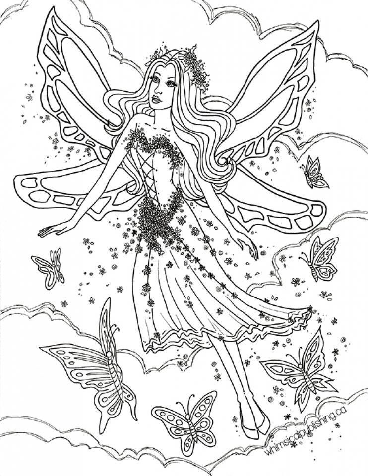 42+ Artistic Fairy Coloring Pages Easy