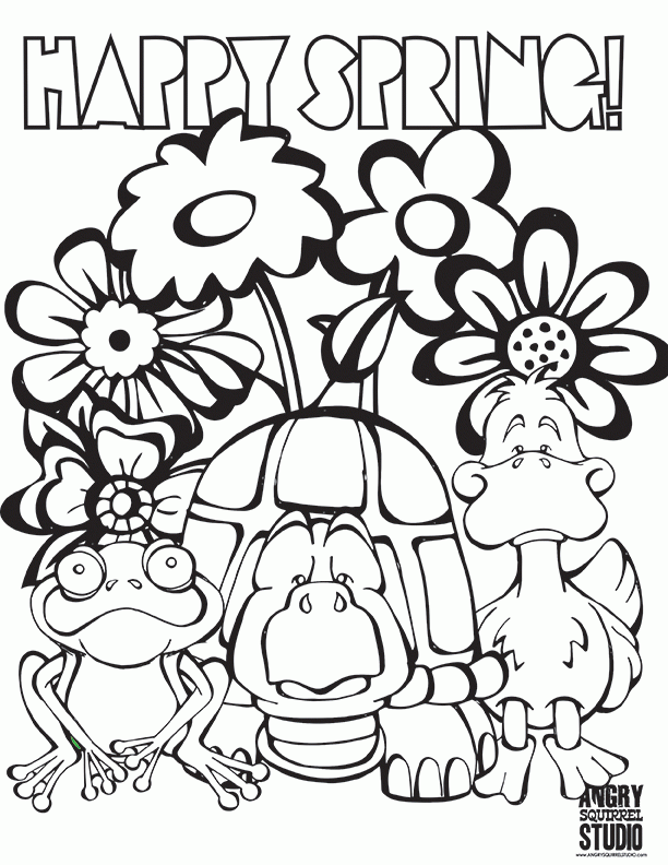 49+ Top Spring Coloring Pages for Kids and Adult