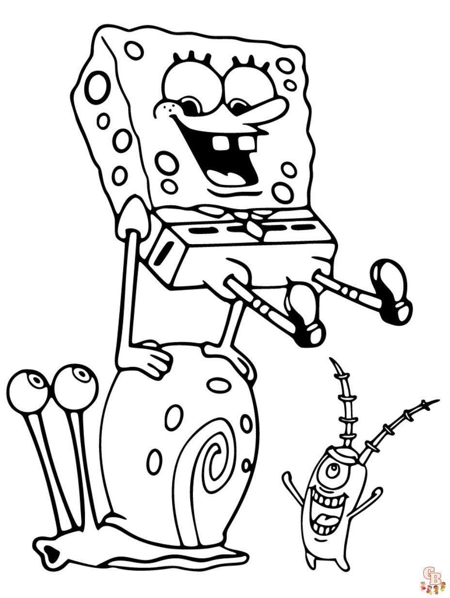 34+ The Best Spongebob Coloring Pages Simple