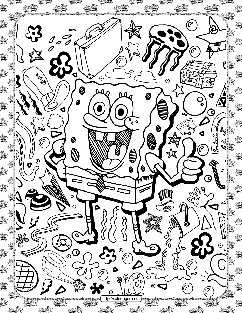 40+ Funtastic Spongebob Coloring Pages Printable Sheets