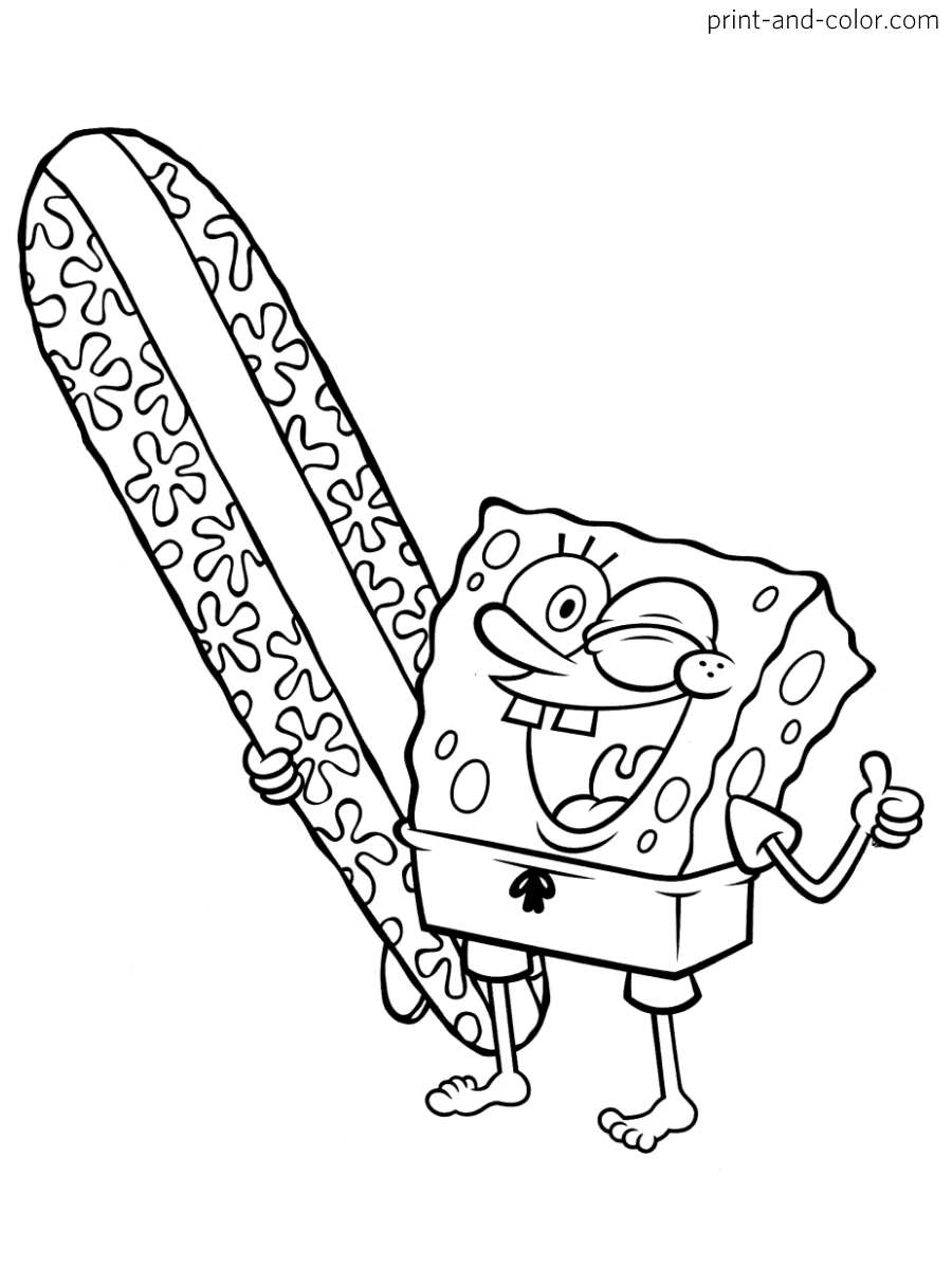 32+ Colorful Spongebob Coloring Pages Detailed