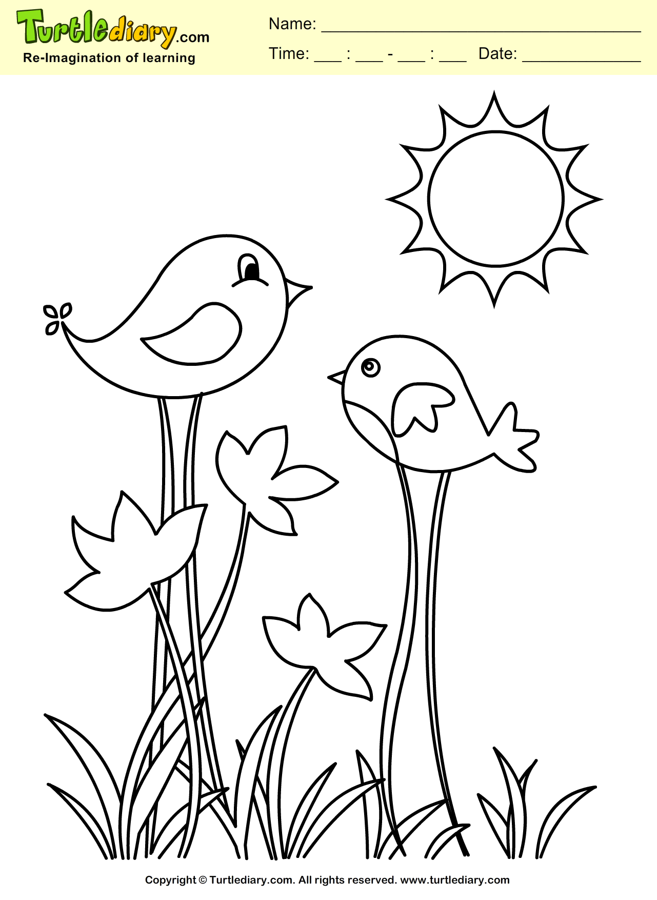 41+ Adorable Spring Coloring Pages to Print