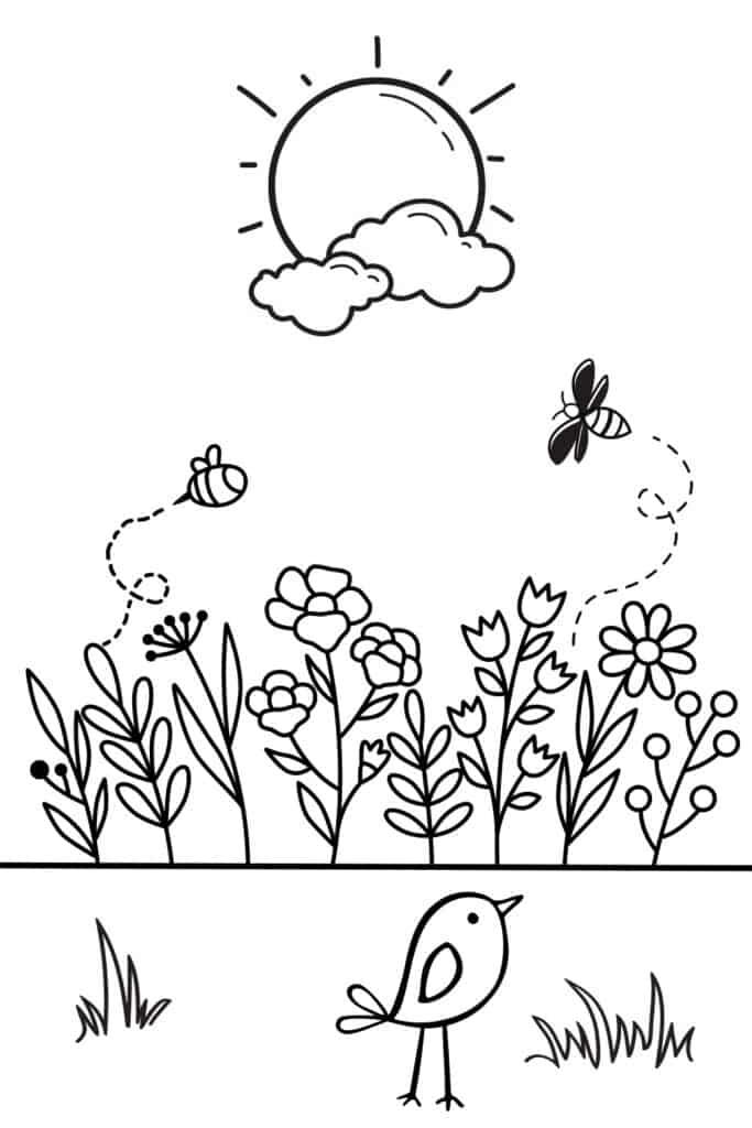 32+ Educational Spring Coloring Pages Art