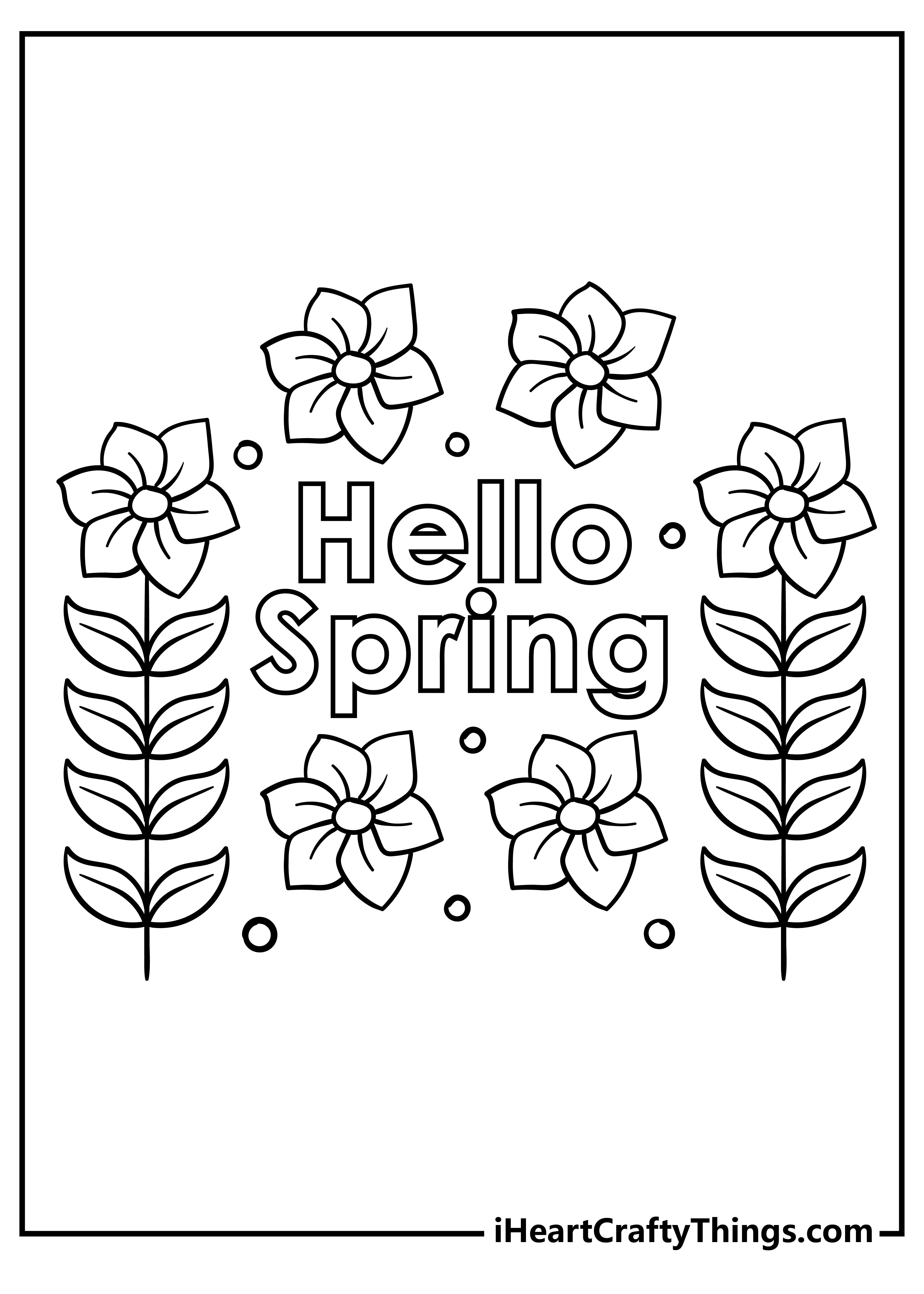 34+ Downloadable Spring Coloring Pages Simple