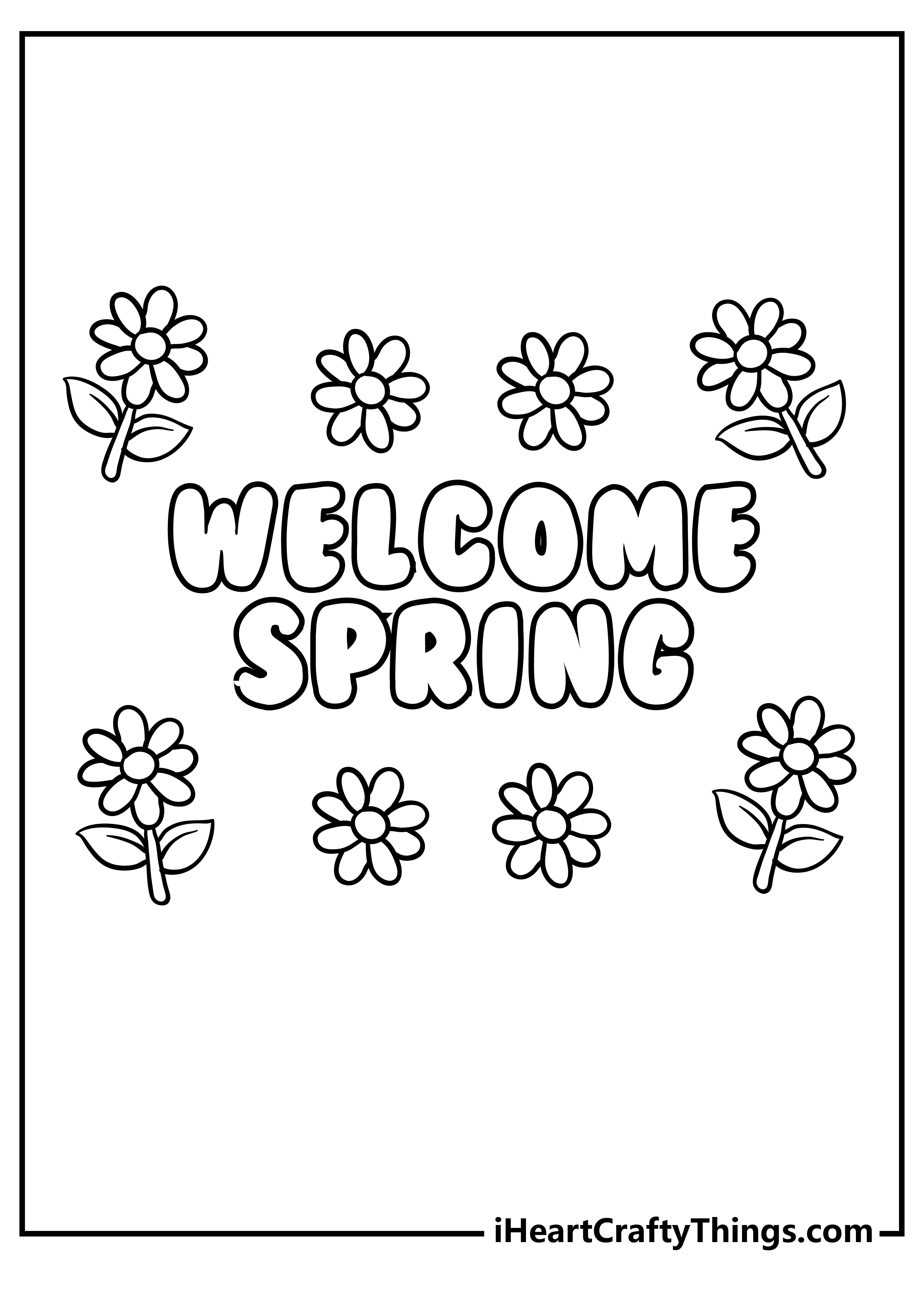 50+ Free Spring Coloring Pages with Simple Outline