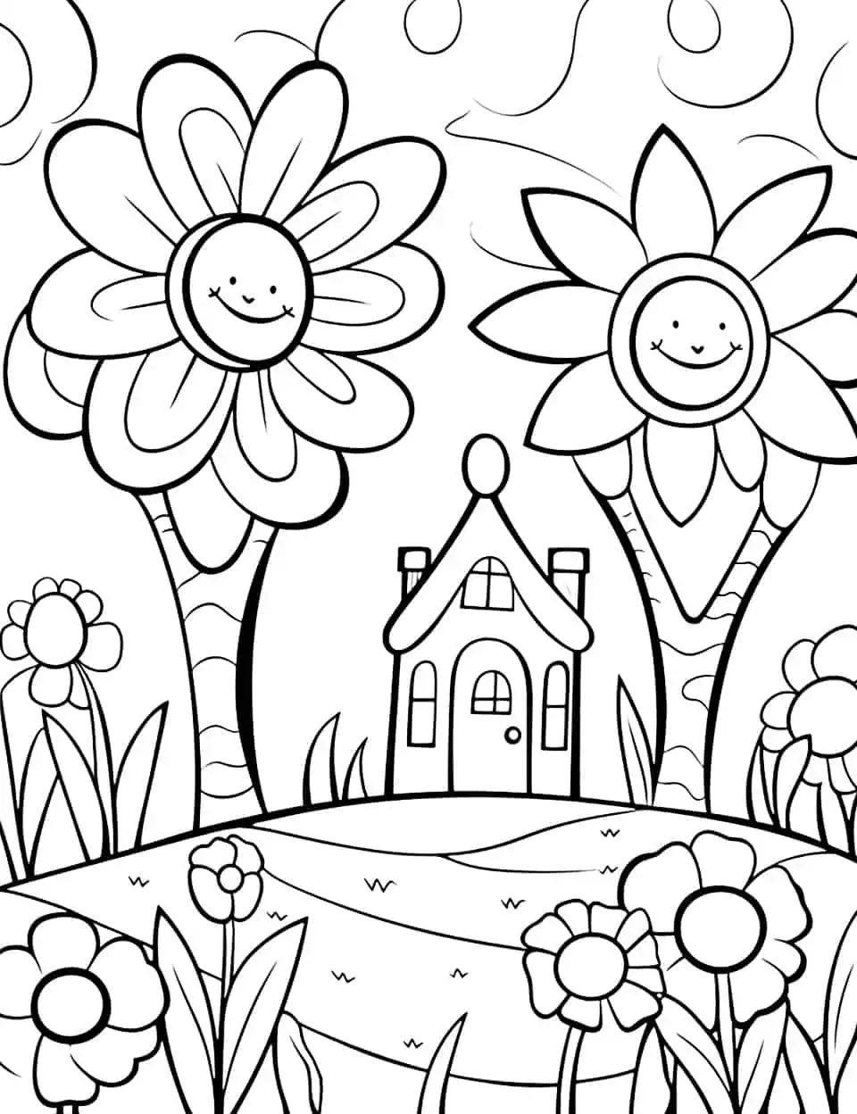 33+ Cute Spring Coloring Pages Unique