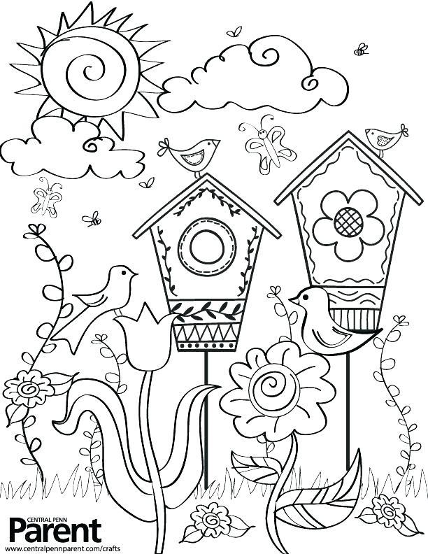 41+ Joyful Spring Coloring Pages Easy