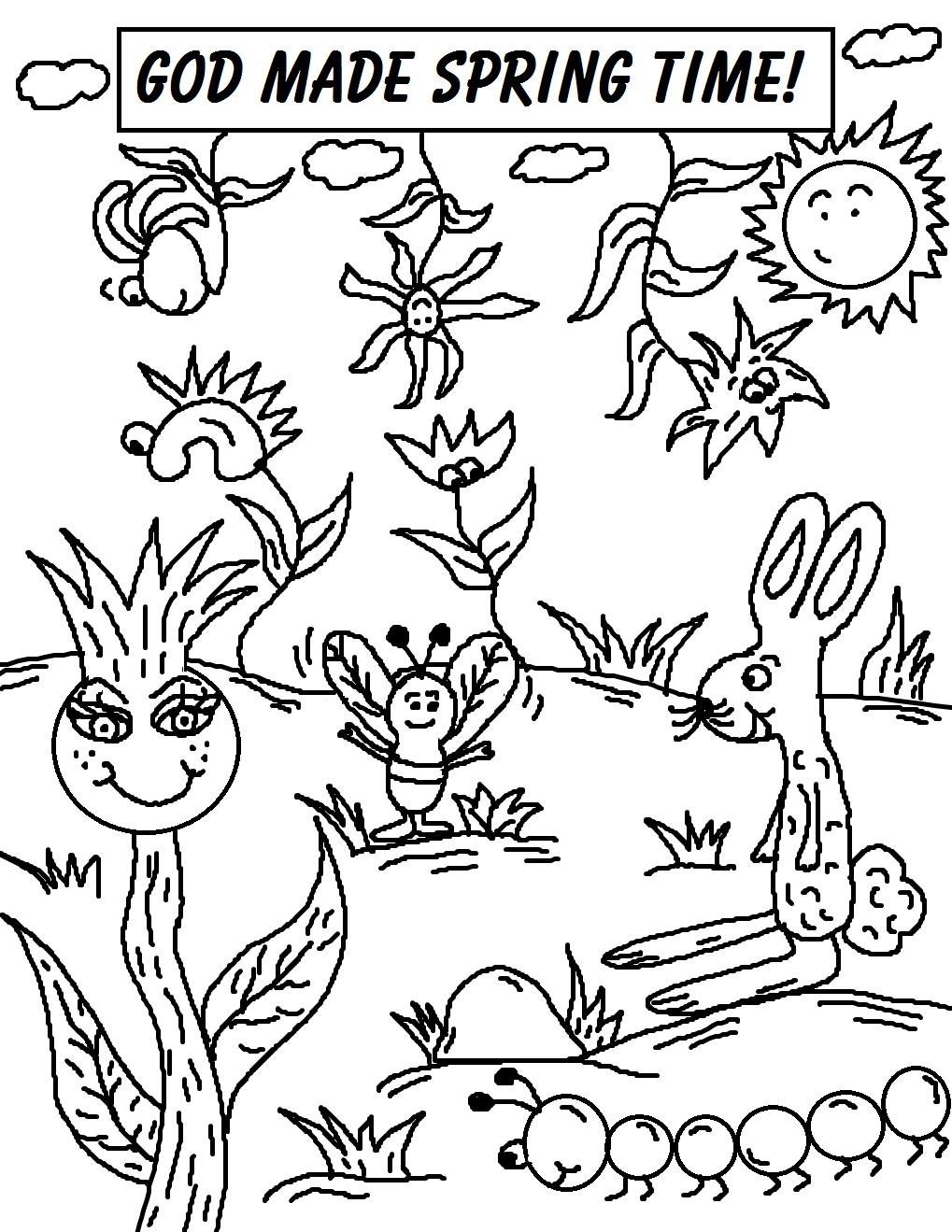 31+ Cute Spring Coloring Pages for Educational