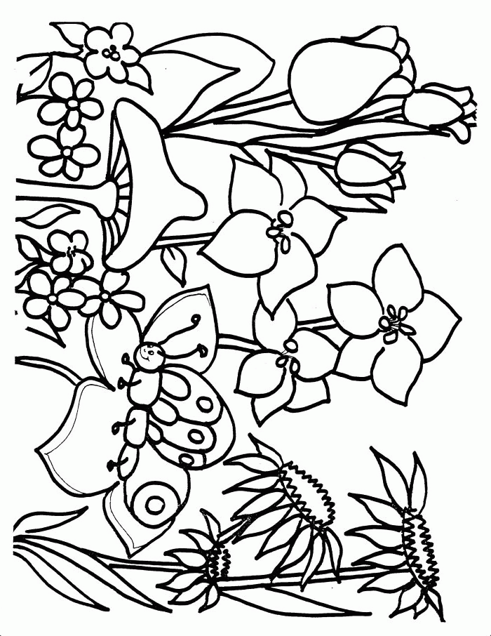 34+ Amazing Spring Coloring Pages for Kids