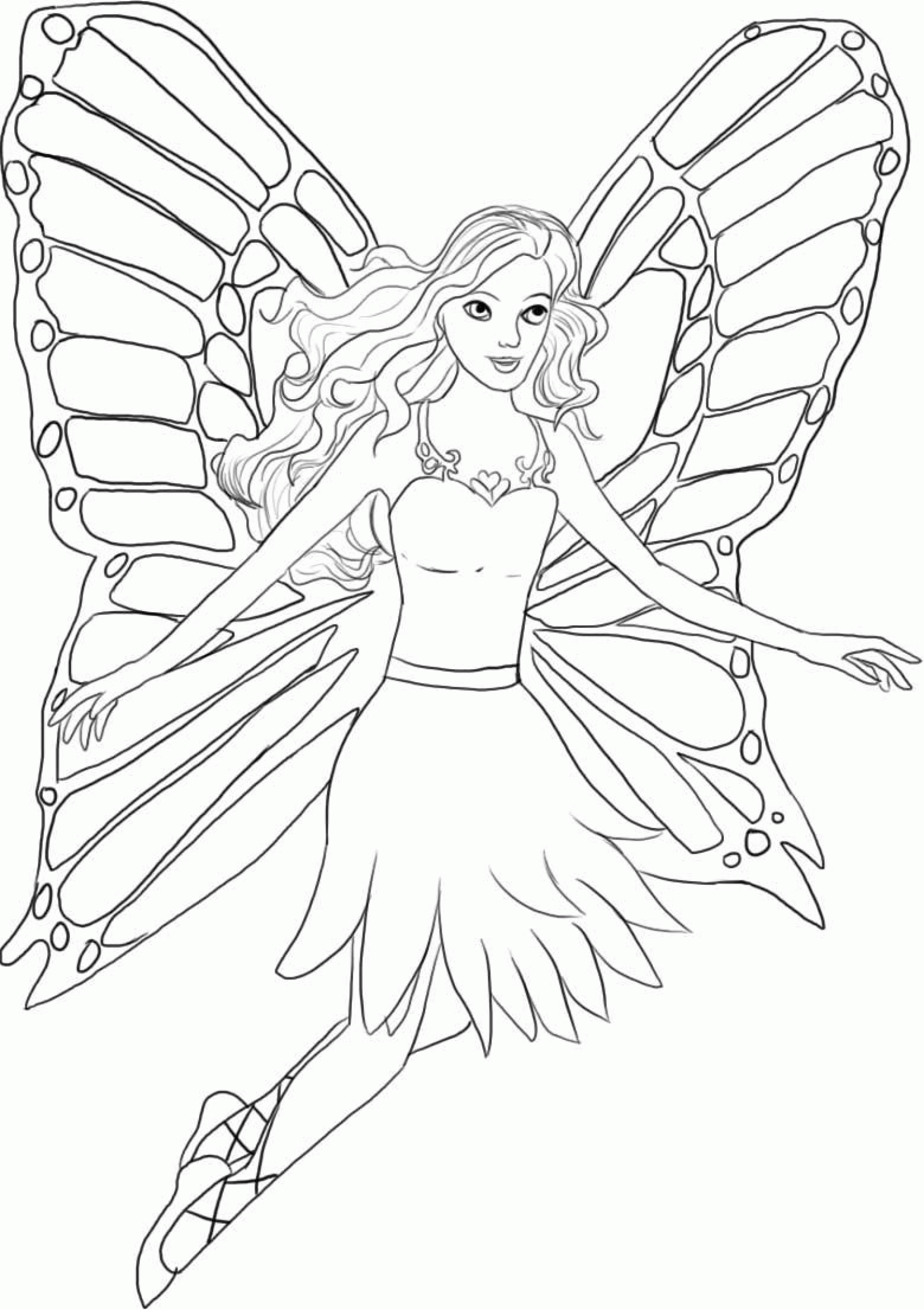 32+ Cute Fairy Coloring Pages and Drawing