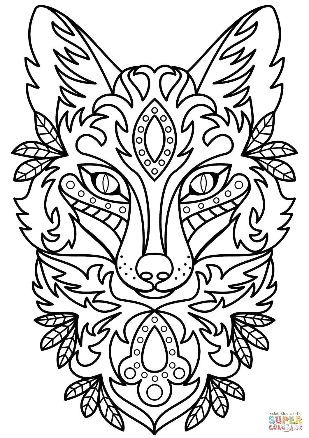 42+ Simple Fox Coloring Pages Easy Kids