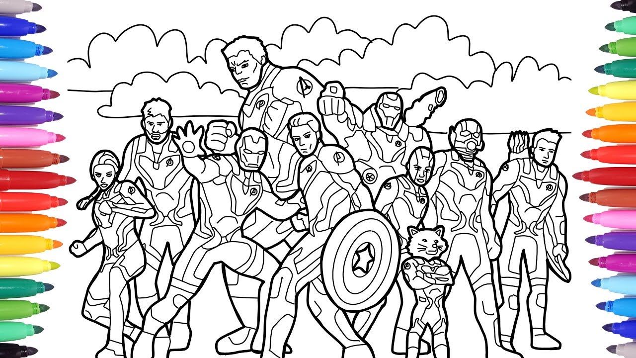 10 Avengers Endgame Coloring Sheets for Super-Powered Fun