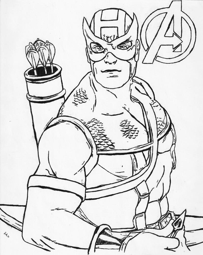 10 Hawkeye Coloring Pages 7