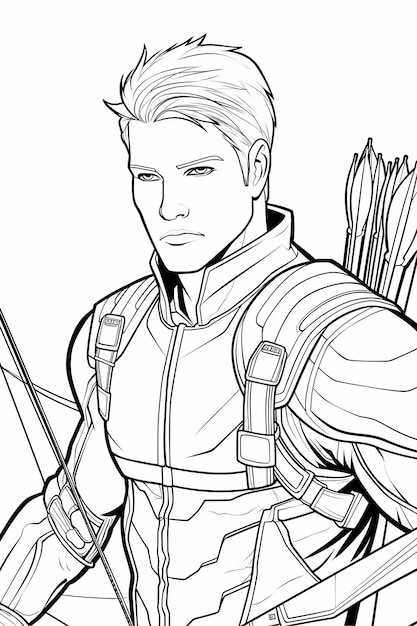 10 Hawkeye Coloring Pages 8