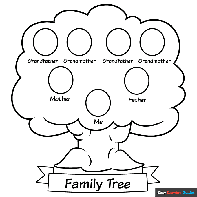 46+ Printable Blank Family Tree Coloring Pages Sheets Printables