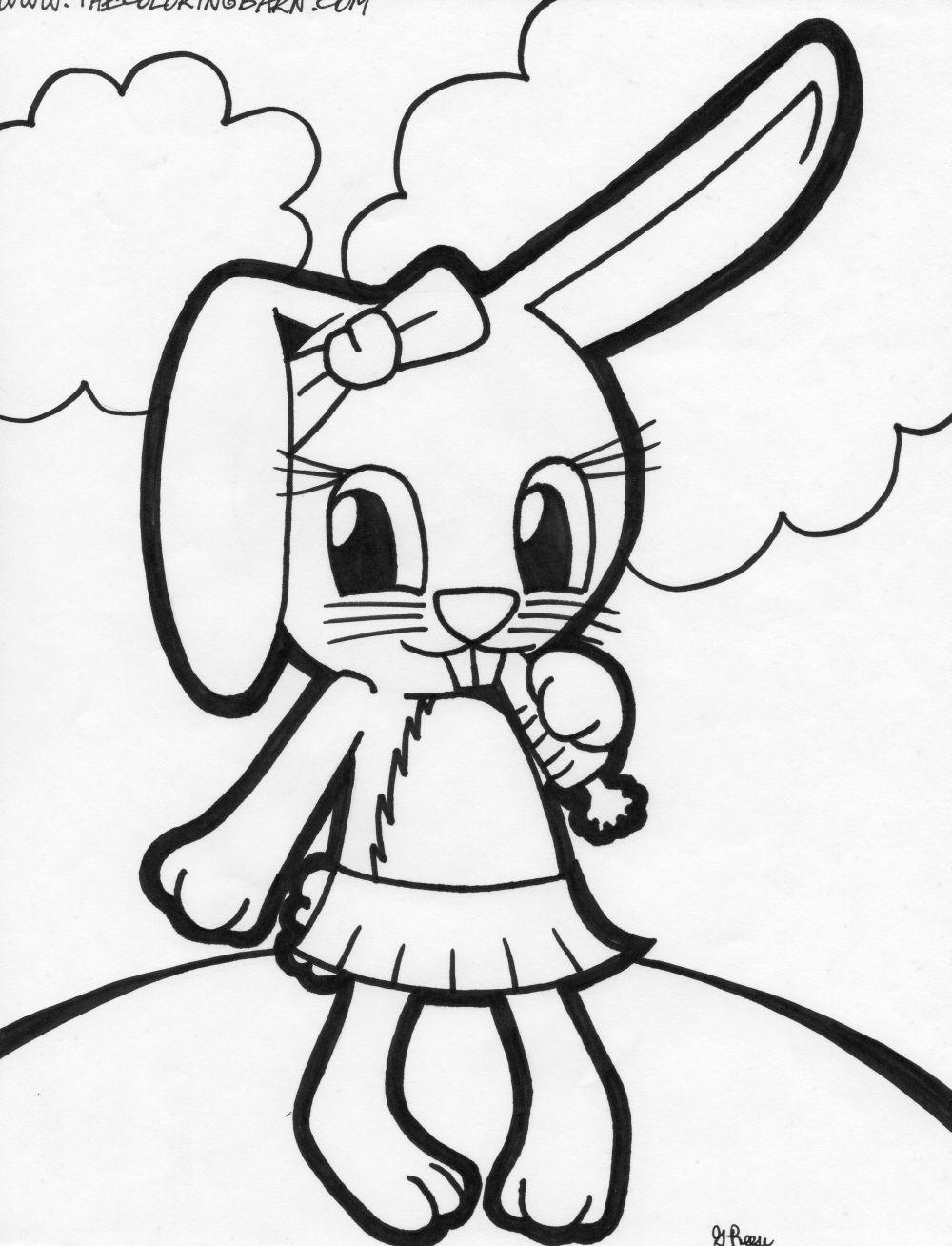 42+ Download Bunny Coloring Pages Line Art