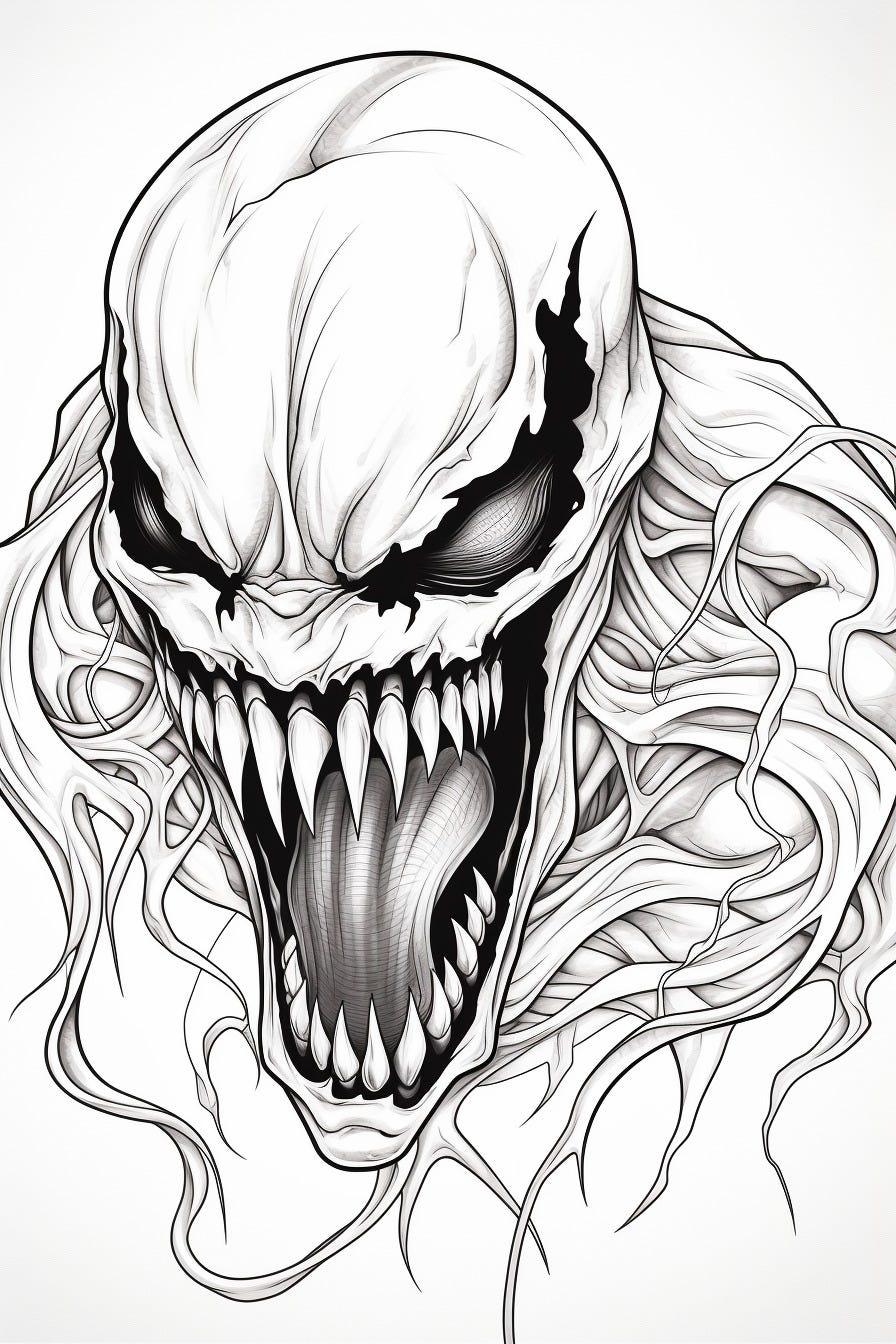 30+ Unique Venom Cartoon Coloring Pages Line Art