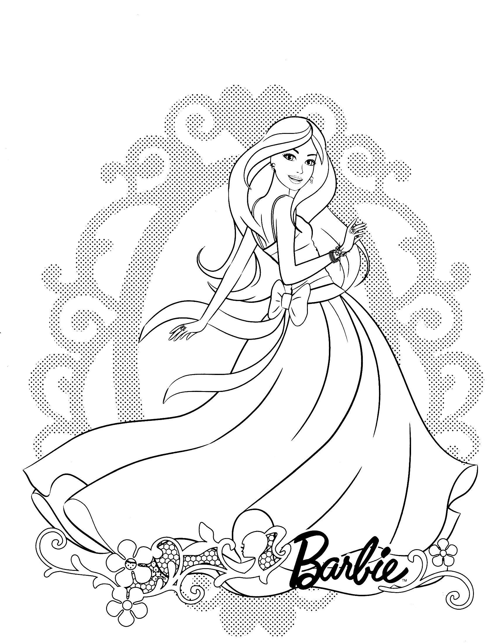 47+ Best of Beautiful Princess Barbie Coloring Pages Books