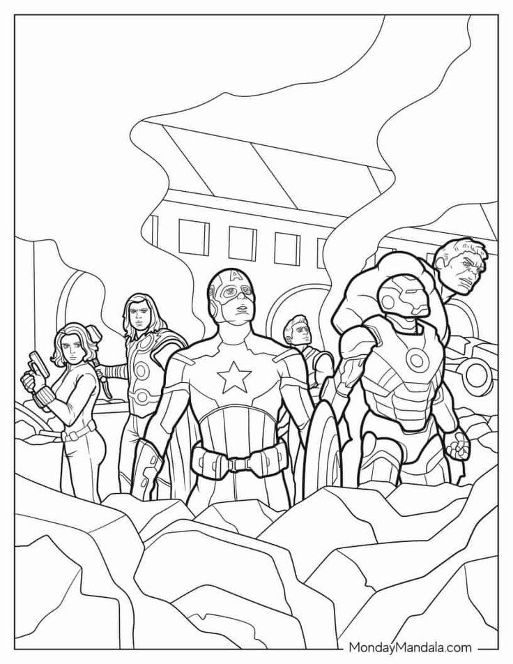 36+ Top Among Us Avengers Coloring Pages Colored