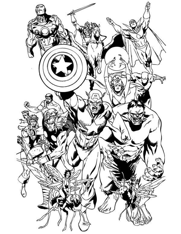 34+ Free Avengers Realistic Coloring Pages Line Art