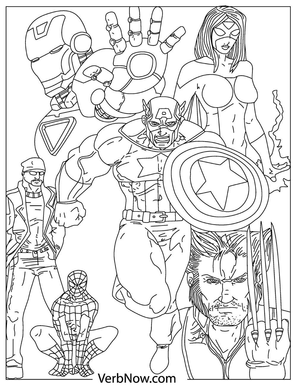 37+ Free Avengers Free Coloring Pages Sketch