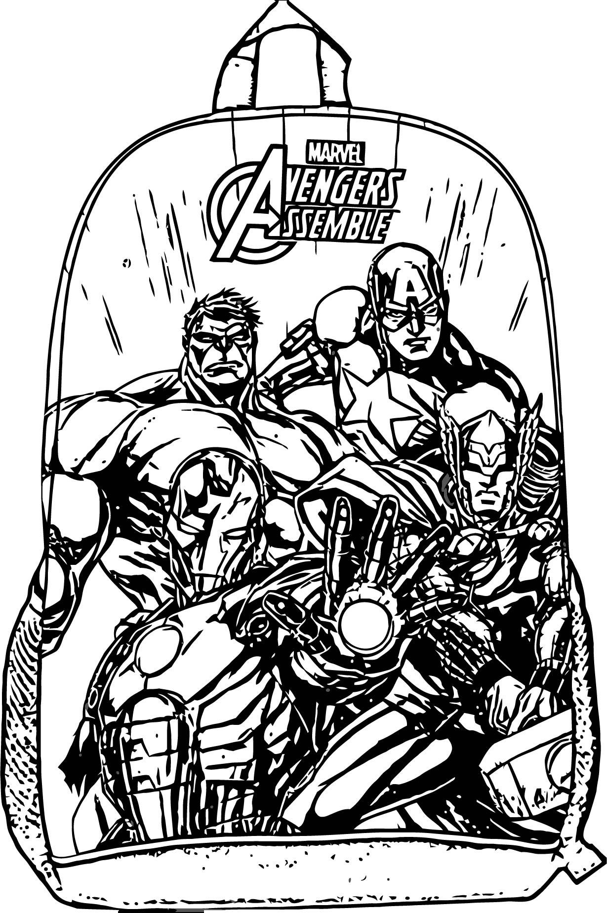 37+ Free Avengers End Game Coloring Pages Colored