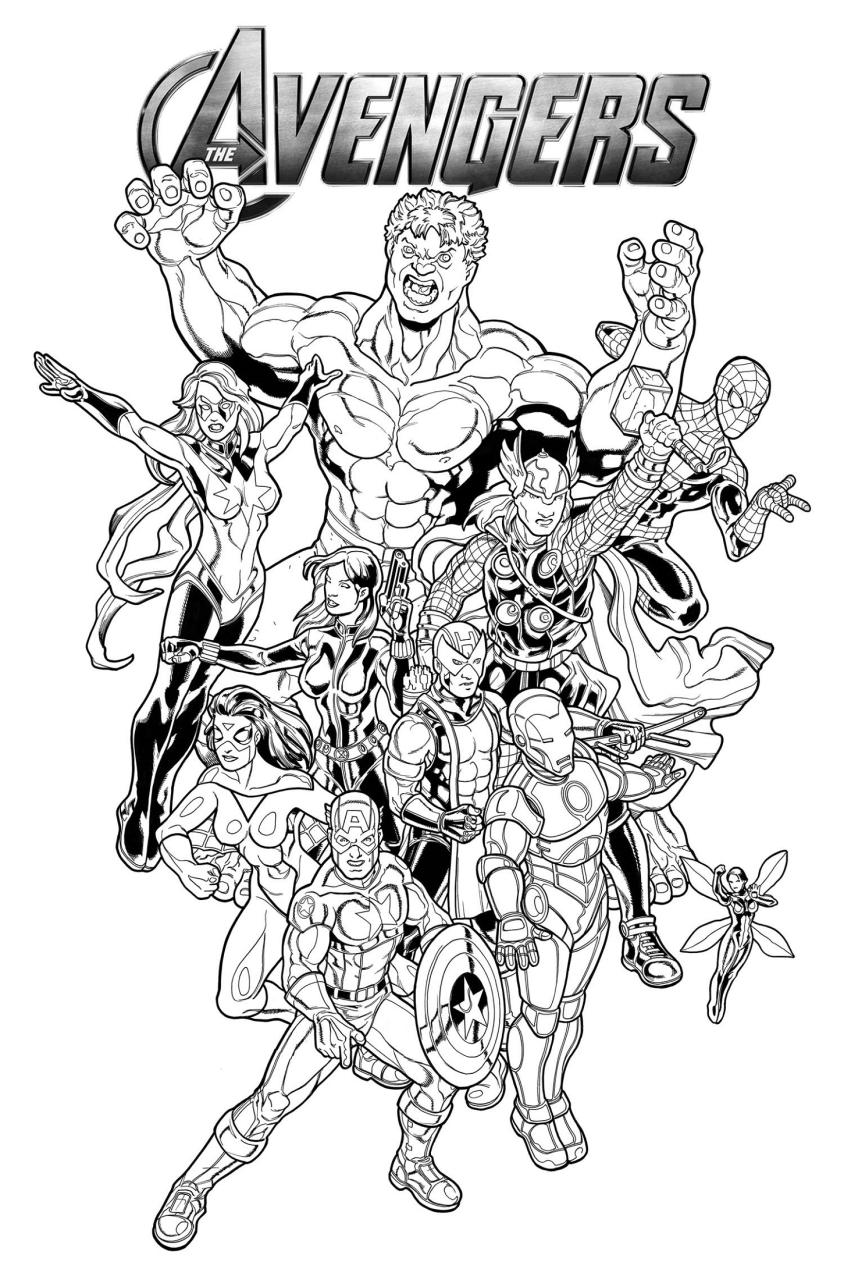 10 Avengers Coloring Sheets for Kids: Unleash Your Child's Imagination and Creativity