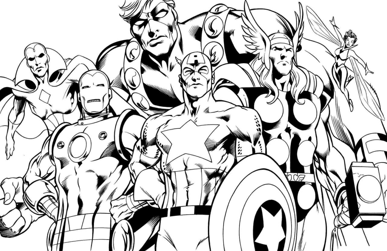 10 Cool Avengers Coloring Pictures for Kids