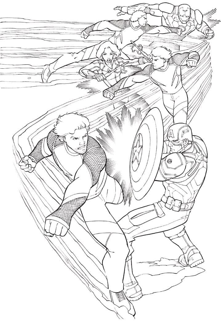 32+ Top Avengers Free Coloring Pages for Adult