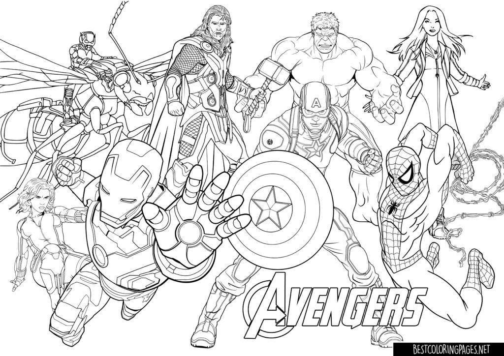 10 Epic Avengers 2 Coloring Pages to Print for Free