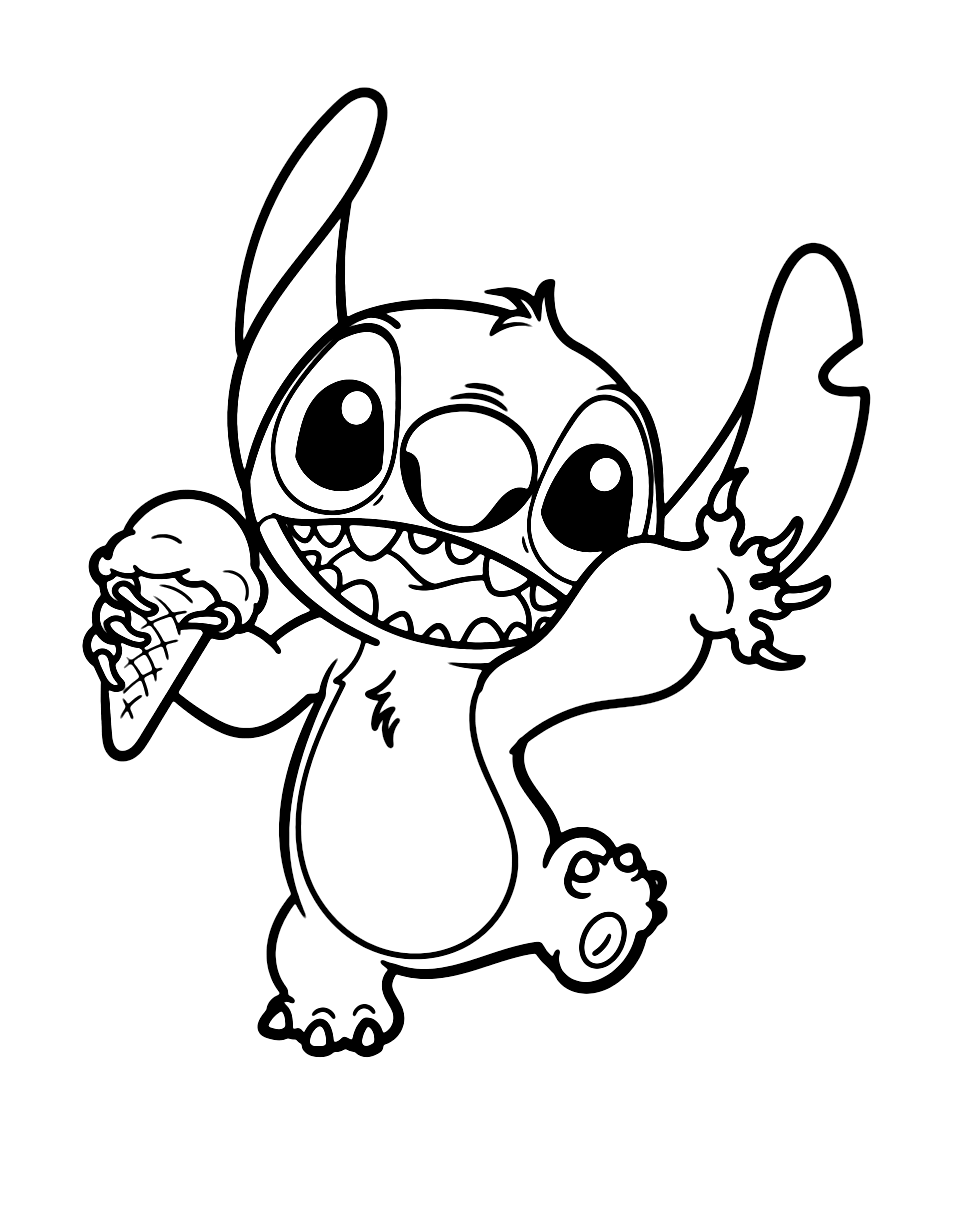 42+ Top Cute Stitch Coloring Pages Line Art