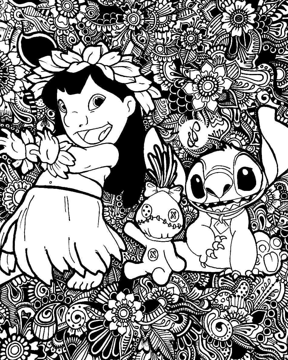 49+ Printable Stitch Adult Coloring Pages PDF Printable