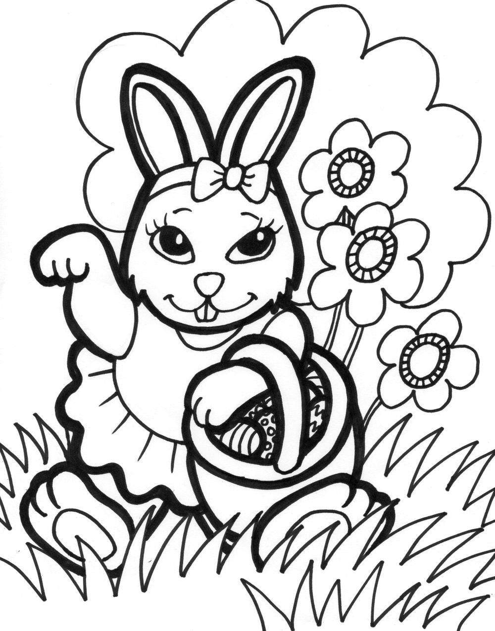 43+ Top Bunny Coloring Pages Sheets Printables