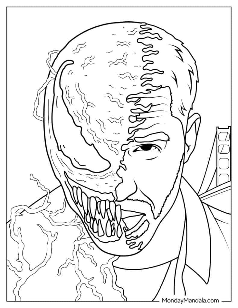 36+ Free Venom Cartoon Coloring Pages for Kids