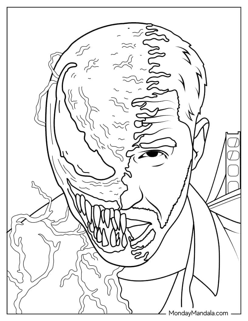 46+ Unique Venom Cartoon Coloring Pages Line Art