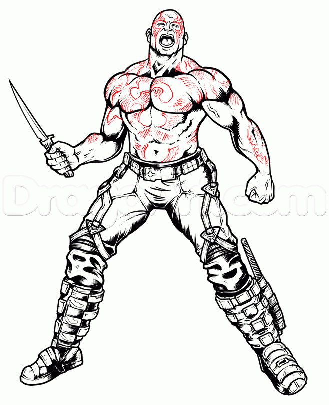 10 Drax Coloring Pages to Download for Free